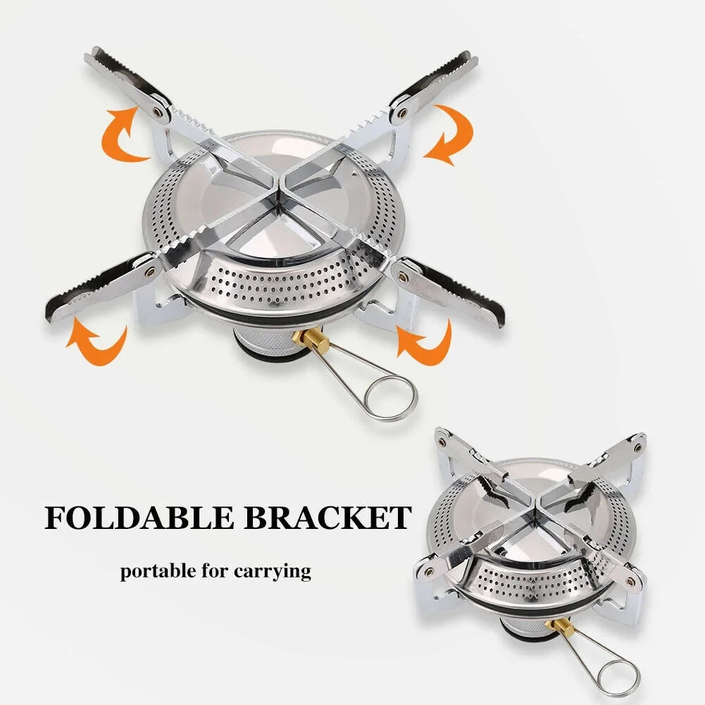 Mini Propane Gas Stove Burner Camping Cooking Foldable Hiking Picnic Accessories
