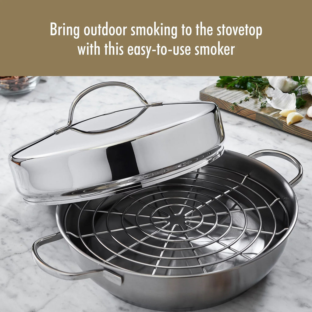 Demeyere Resto 4-pc Stainless Steel Stovetop Smoker Set