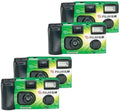 4 Pack Of Fujifilm Quicksnap Flash 400 ASA Disposable Single Use 35mm Camera