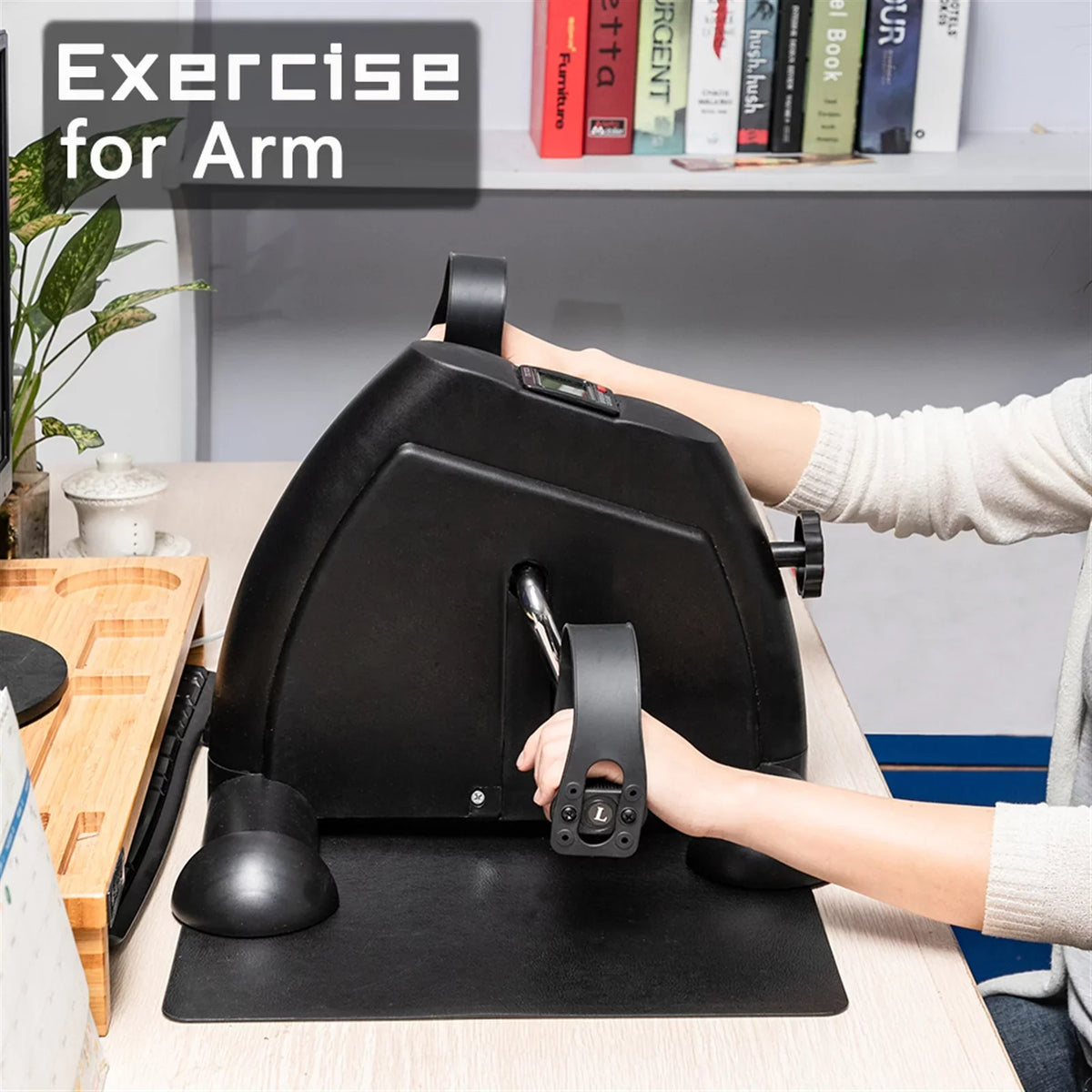 Home Use Hands and Feet Trainer Mini Exercise Two-wheeler Black