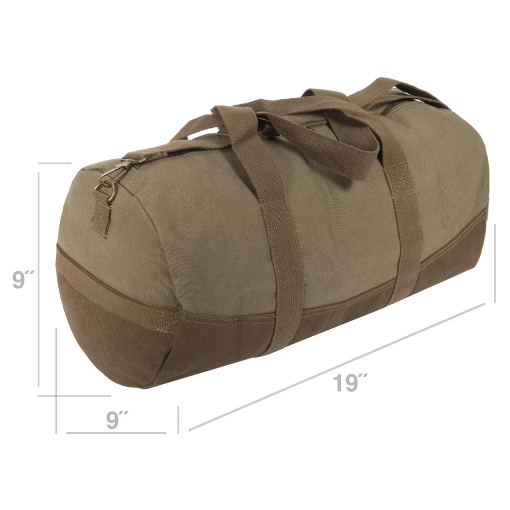 Doctor Who Dalek Two Tone 19in Duffle Bag with Brown Bottom, Detachable Strap
