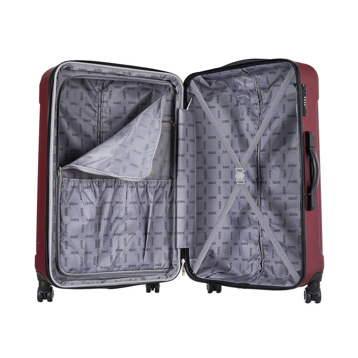 DUKAP Intely 2-Piece Plastic Luggage Set Wine (DKINT0SM-WIN)