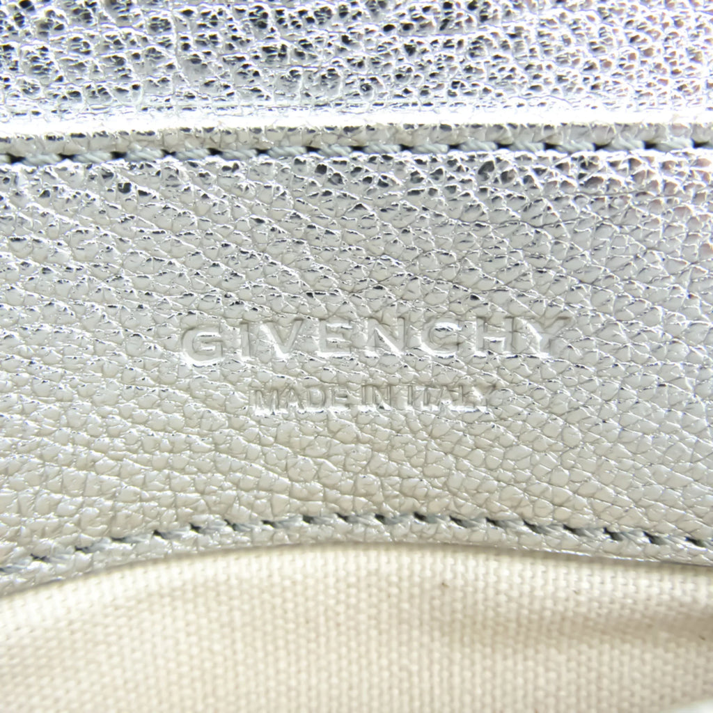 Pre-Owned Givenchy Duetto BB500VB01C Women's Leather Shoulder Bag Beige,Silver (Good)