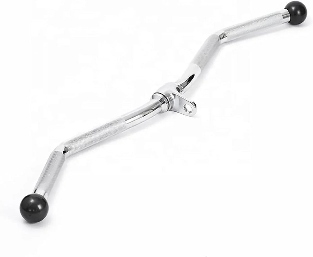 Lat Pull Down Curl Bar Cable Machine Attachment, Tricep Press Down Bar Lat Pulldown Attachments, Cable Machine Accessories Gym Equipment Lat Bar with Knurled Grip & Revolving Hanger, Long 30"