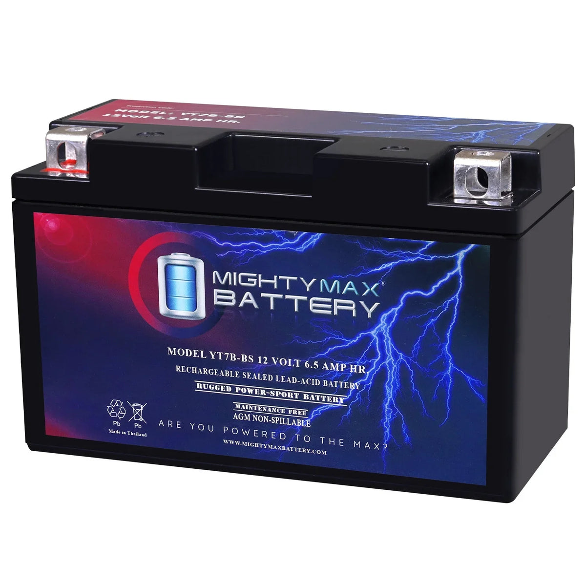 YT7B-BS 12V 6.5AH Replacement Battery Compatible with Shotgun YT7B-BS