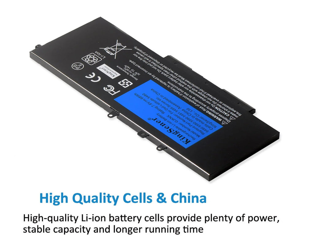 Kingsener GJKNX Laptop Battery For Dell Latitude 5480 5580 5490 5590 For DELL Precision M3520 M3530 GD1JP 7.6V 68WH