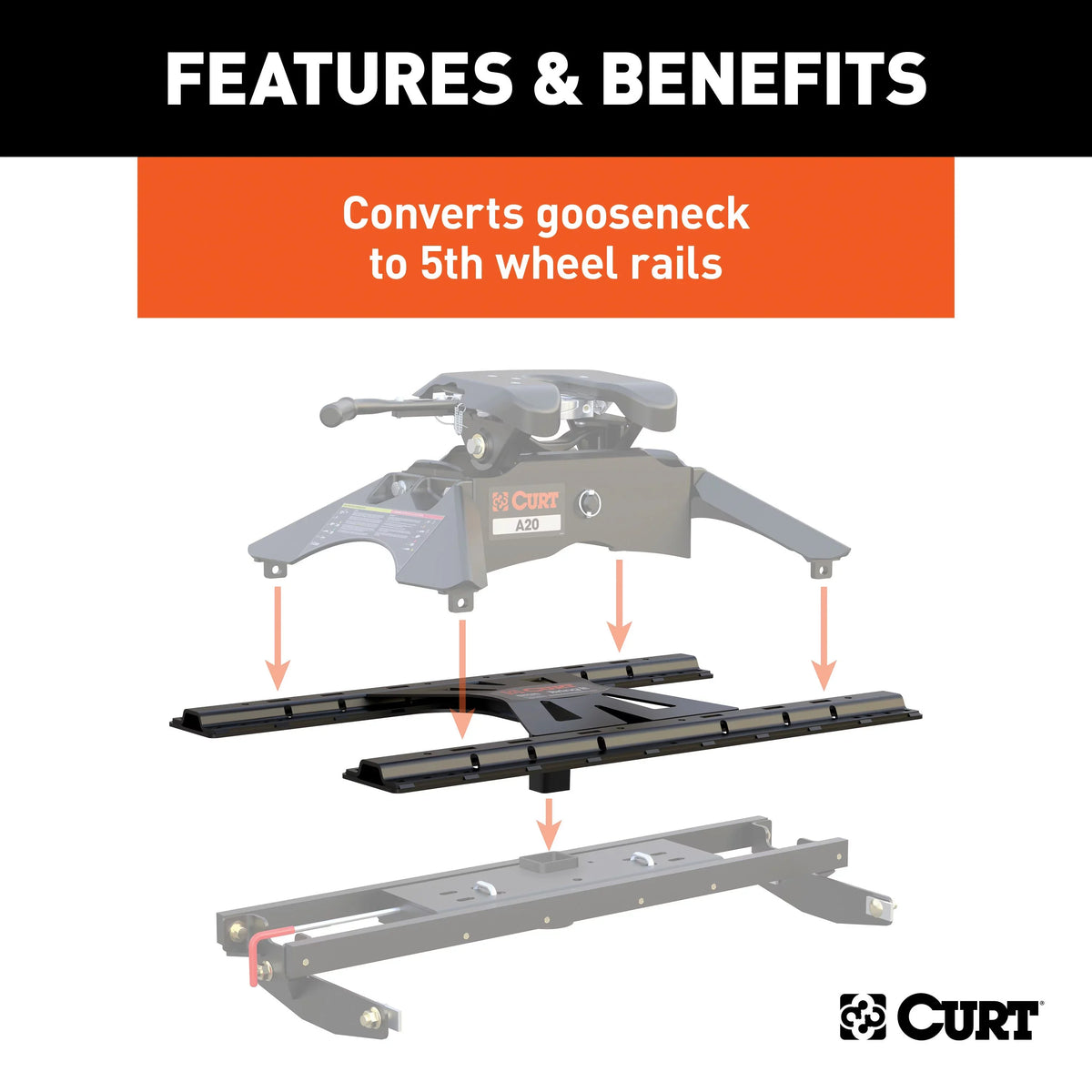 CURT X5 Gooseneck-to-5th-Wheel Adapter Plate