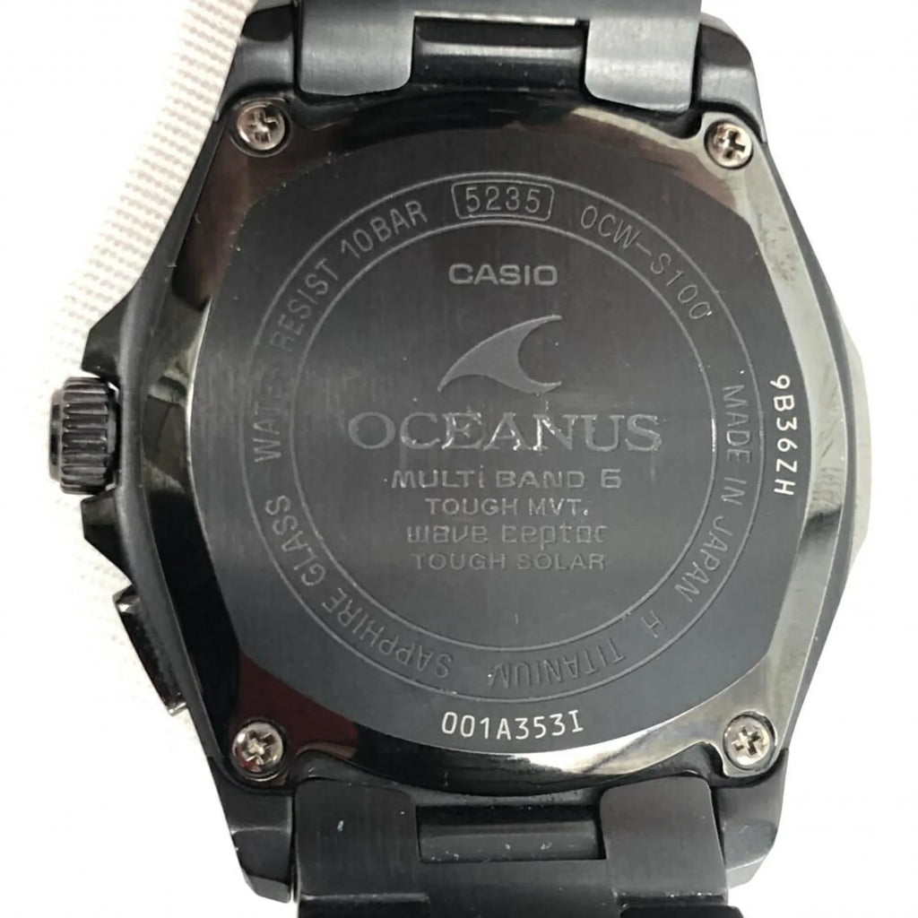 Pre-Owned CASIO OCIANUS OCW-S100B-1AJF Quartz Radio Solar Black Casio (Fair)