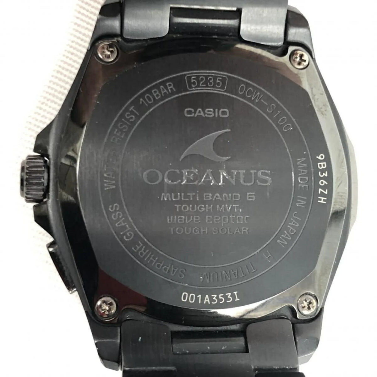 Pre-Owned CASIO OCIANUS OCW-S100B-1AJF Quartz Radio Solar Black Casio (Fair)