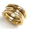 Pre-Owned BVLGARI Bvlgari K18YG Yellow Gold B-ZERO1 Three-Band Ring, Size 6.5, 47, 7.7g, Women's (Good)