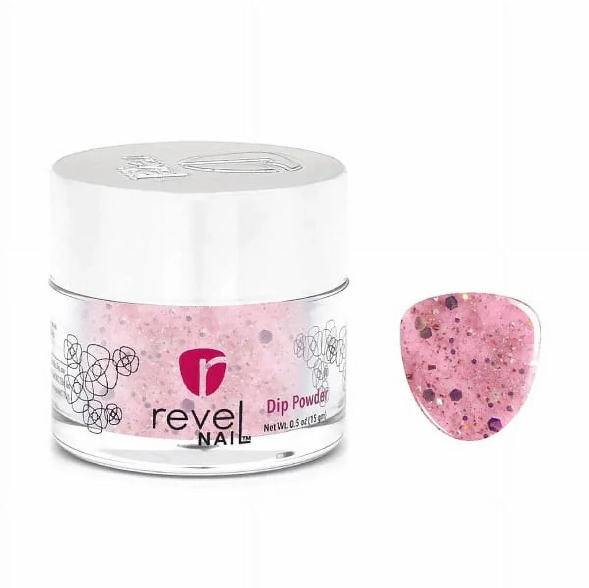 Revel Nail Dip Powder Starter Kit D444 Rose Quartz 0.5 oz Powder with EZ Liquids