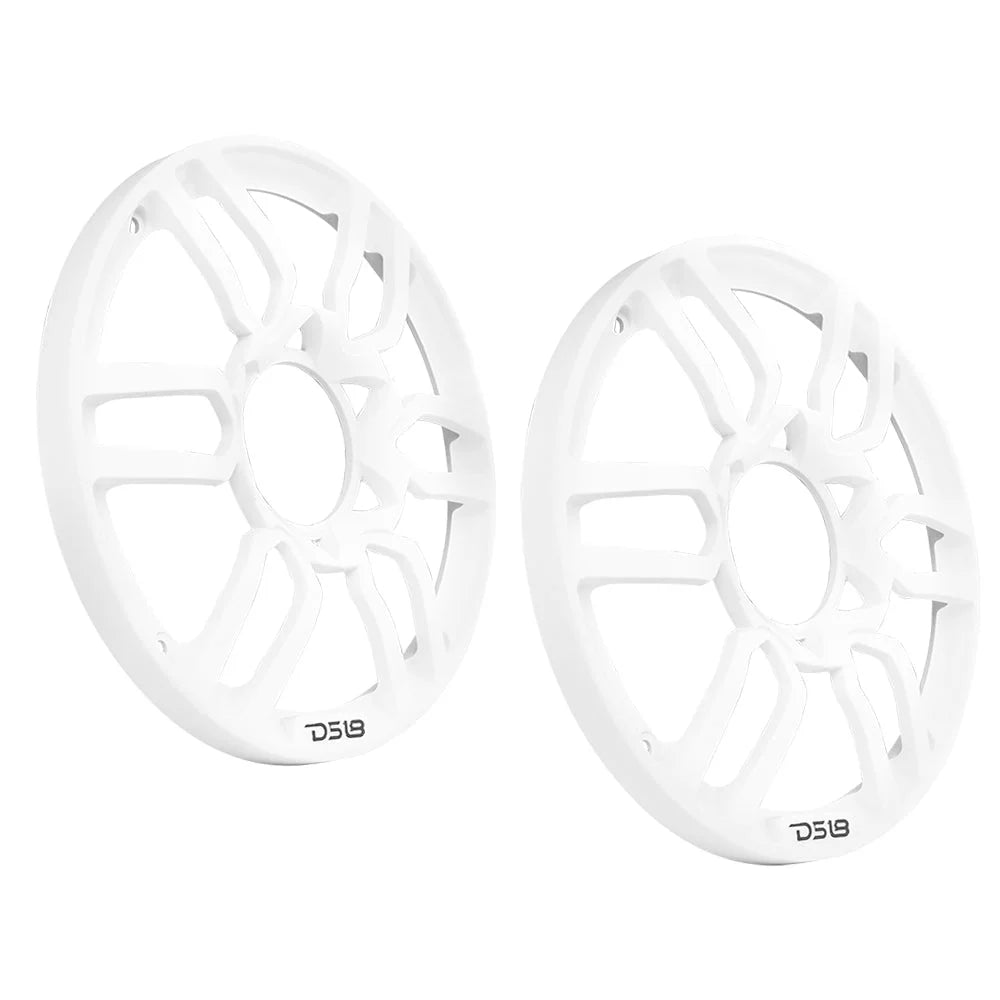 DS18 PRO Universal 6.5 " Inch Plastic Speaker Grill Covers White (Set of 2)