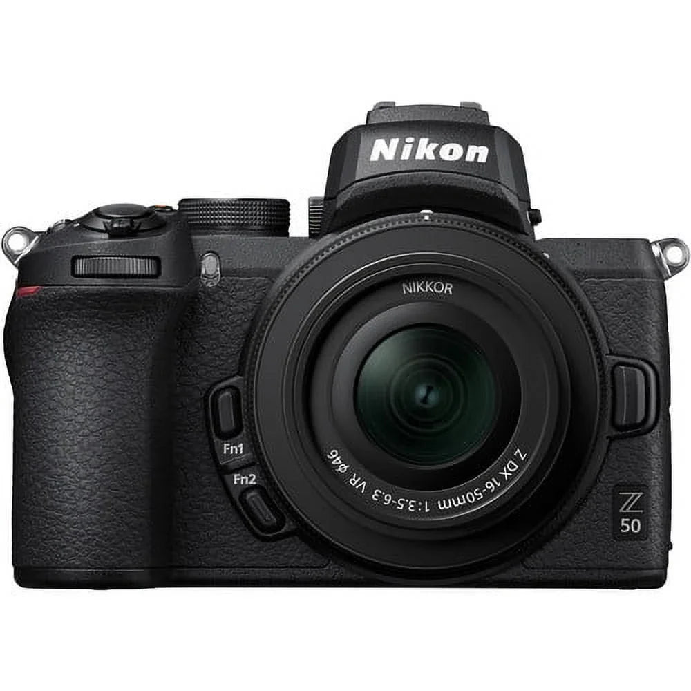 Nikon Z50 Mirrorless Camera with 16-50mm Lens + Case + 64GB Memory(26pc)