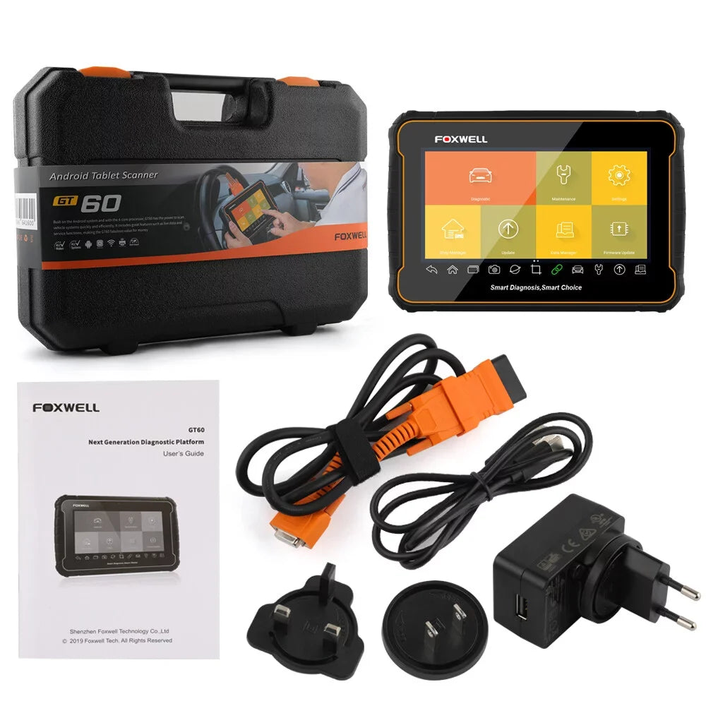 FOXWELL GT60 Advanced Automotive Diagnostic Tool Car Scanner All System Check, 24 Reset Services OBDII Code Reader Full OBD Functions OBD2 Scanner Auto Scan Tool EOBD OBD Automotive Analyzer