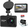 Dash Cam Front and Rear, Mini Dash Cam 1080P Full HD with 32GB SD Card, 2.45 inch IPS Screen, 2 Mounting Ways, Night Vision, WDR, Accident Lock, Loop Recording, Parking Monitor Car,Motorcyle,Balls
