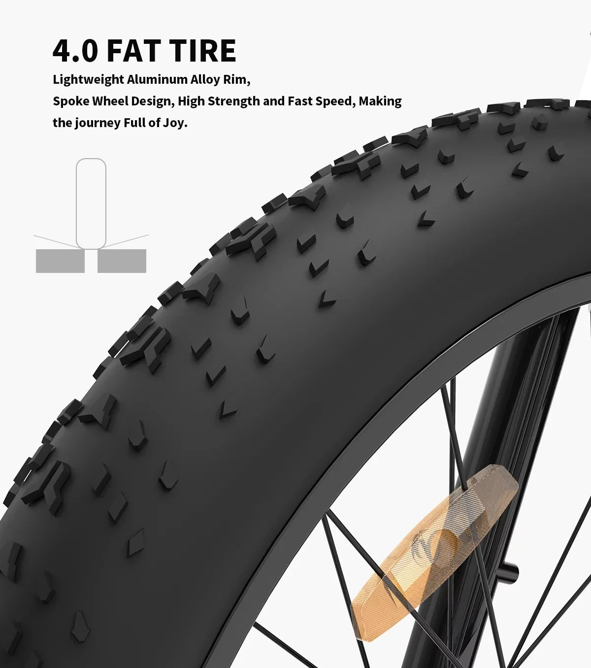 Kmowoo 26inch 750W Electric Two-wheeler Fat Tire P7 48V 13AH Removable Lithium Battery for Adults with Detachable Rear Rack Fender(White)S07-G