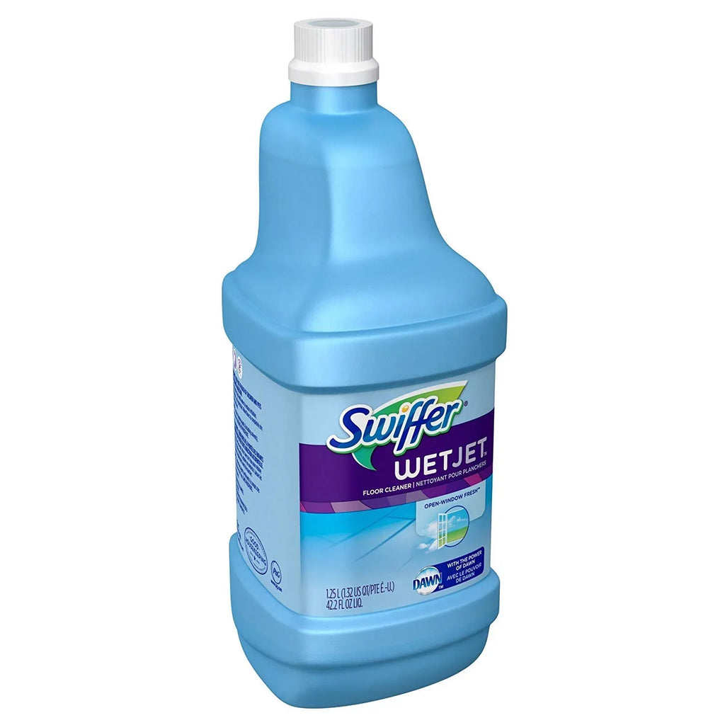 Swiffer WetJet Multi-Purpose Floor Cleaner Solution Refill Open Window Fresh Scent 1.25L, Pack of 6