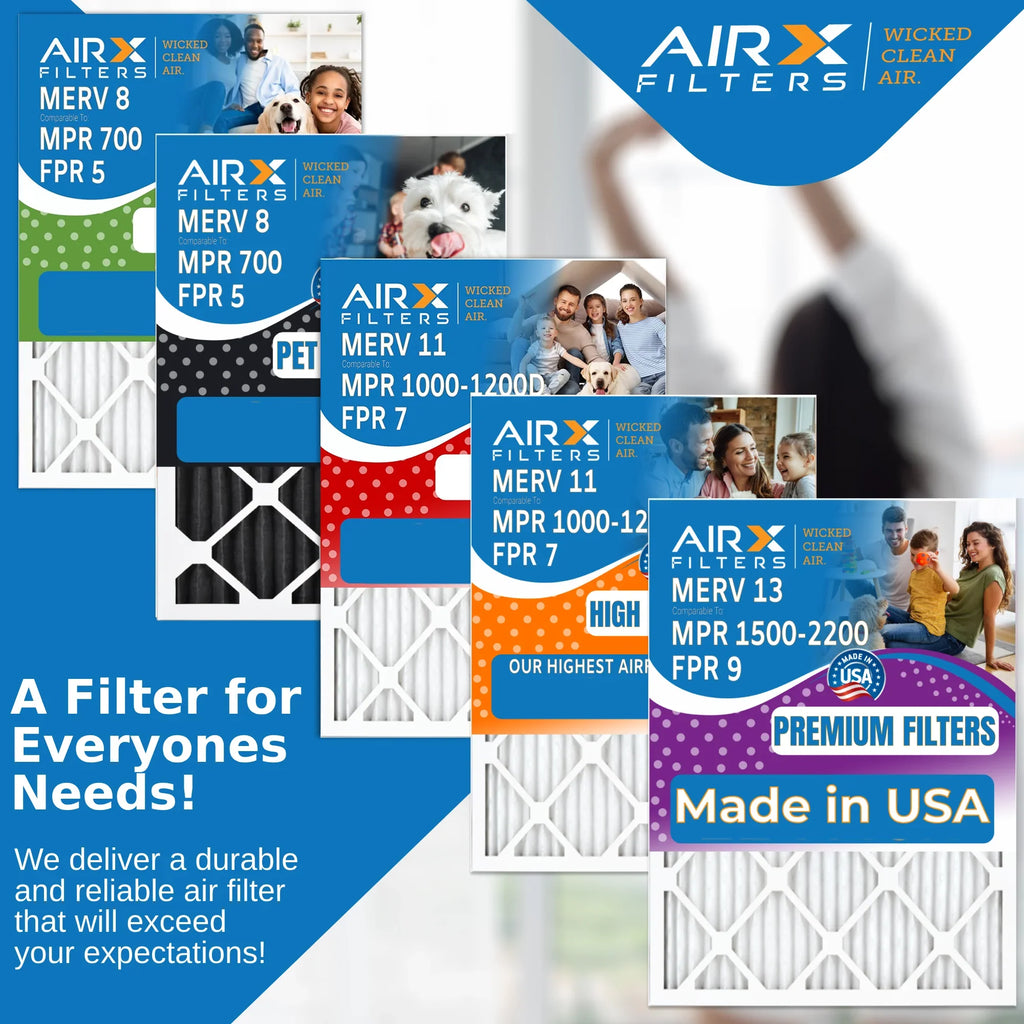 16x25x3 Air Filter MERV 13 Comparable to MPR 1500 - 2200 & FPR 9 Compatible with Lennox X0581 Air Filter 3 Pack by AIRX FILTERS WICKED CLEAN AIR.