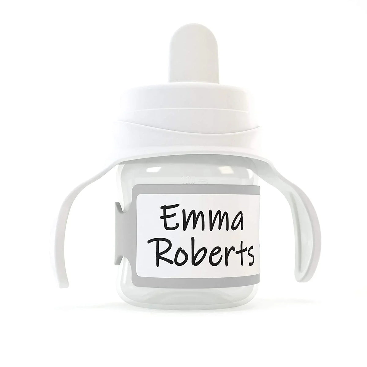 Pumpkin Doodle Permanent Write-on Labels for Bottles/Sippy Cups/Food Containers 6pcs (Grey)