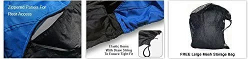 Custom Contour Fit Weatherproof Jet Ski Cover for Kawasaki 1100 STX DI 1997-1999 - Blue/Black Color - All Weather - Trailerable - Protect from Rain & Sun! Includes Trailer Straps & Storage Bag