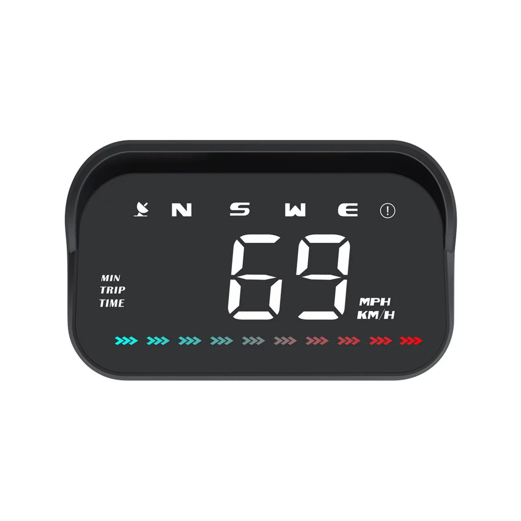 Nebublu Heads-Up Display Digital Speedometer, Car GPS Speed & Direction, Travel Time, Distance, Ambient Light, Overspeed Alarm
