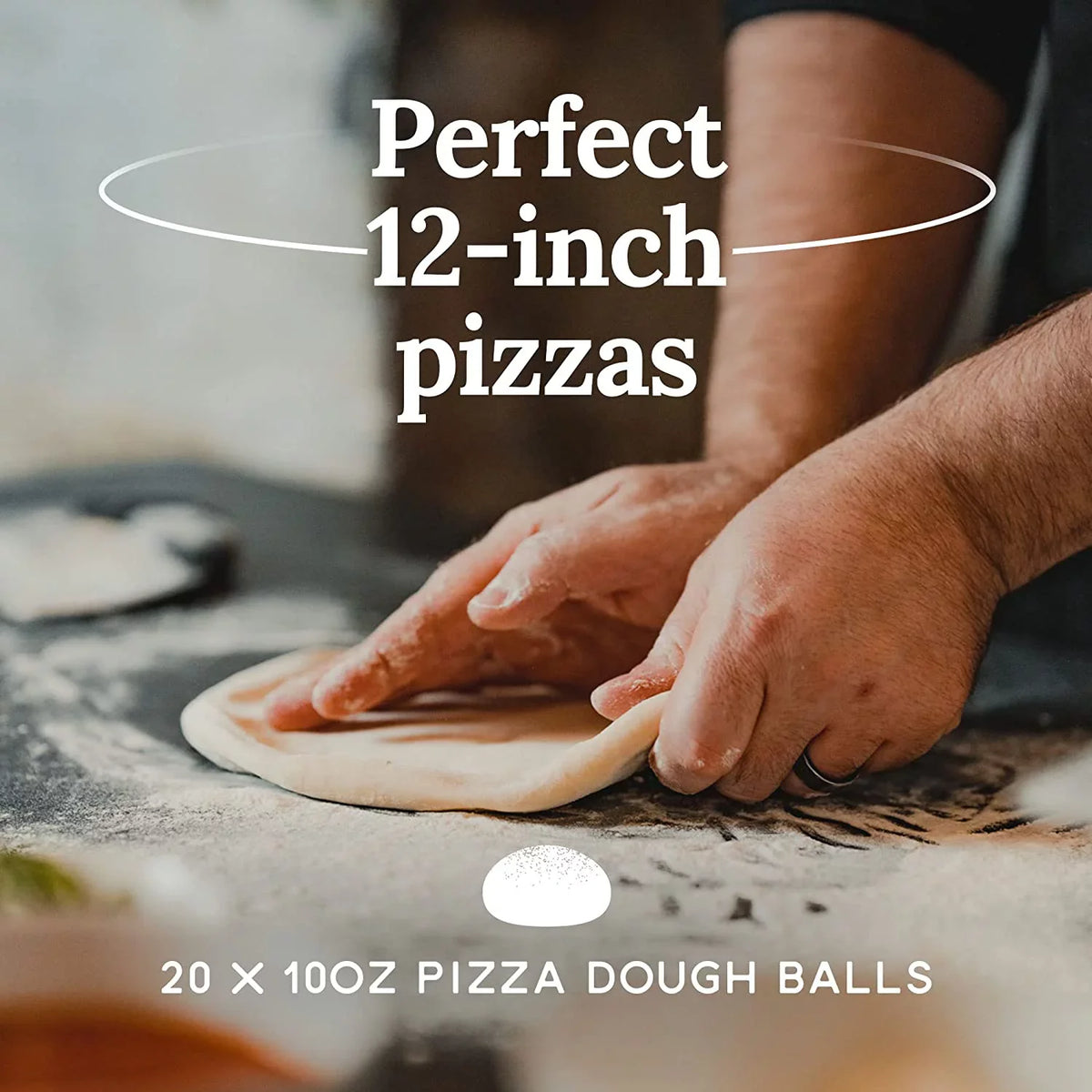 Pizza Dough – 20 x 10 oz Frozen Pizza Dough Balls – Perfect Pizza Oven Accessories for 12-inch Pizzas – Fresh NY Style Pizza – Works in Pizza Oven and Conventional Oven