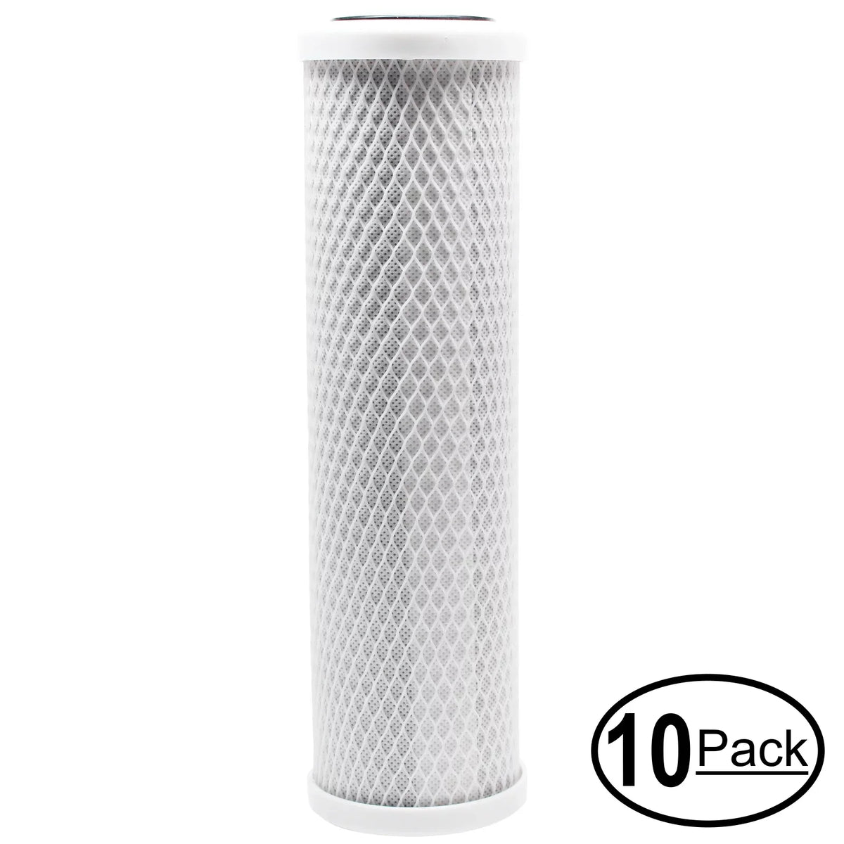 10-Pack Replacement for H2O Distributors ADWU-S Activated Carbon Block Filter - Universal 10 inch Filter for H2O Distributors Flowmatic ADWU-S Single Housing Under Sink Water Filter
