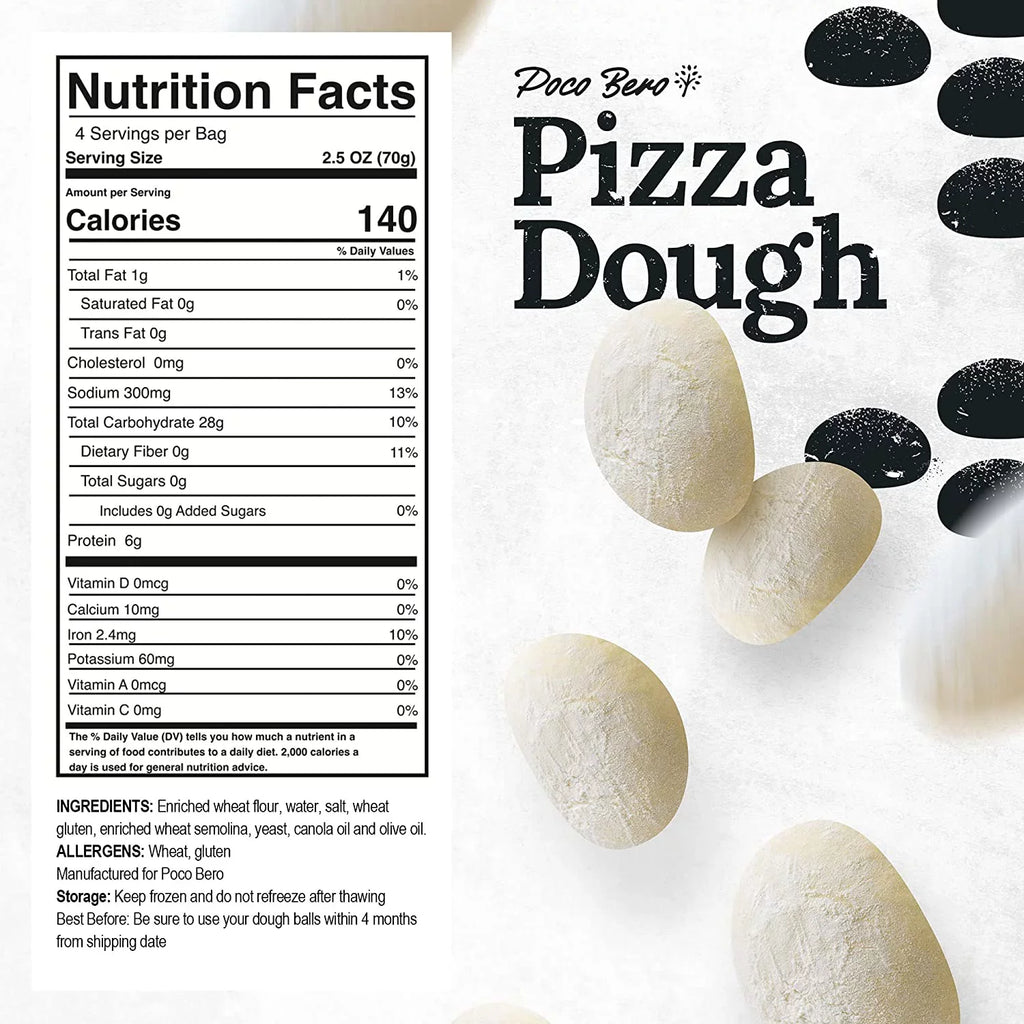 Pizza Dough – 20 x 10 oz Frozen Pizza Dough Balls – Perfect Pizza Oven Accessories for 12-inch Pizzas – Fresh NY Style Pizza – Works in Pizza Oven and Conventional Oven