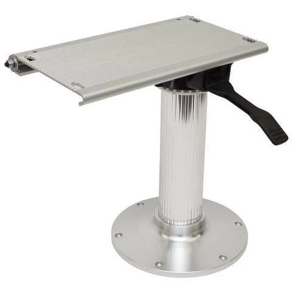 Garelick Boat Cushion Swivel Slide Pedestal | 14 Inch Polished Aluminum