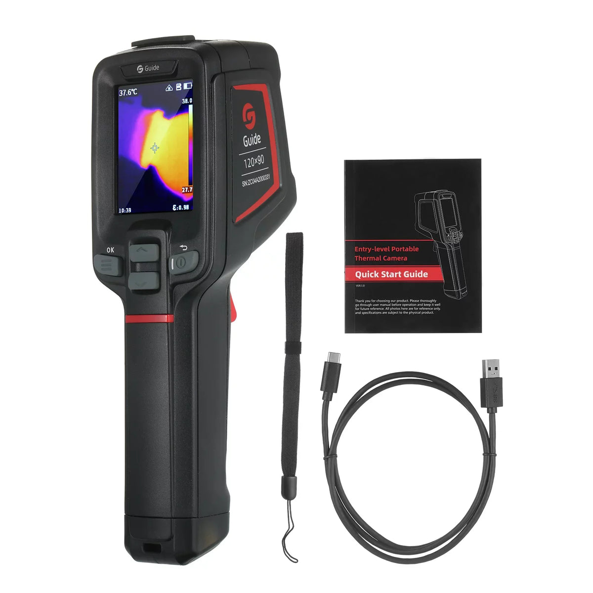 Guide Thermal Imager T120 Handheld Infrared Camera Resolution 120x90 Pixels Floor Heating Car PCB Hot Electrical Repair