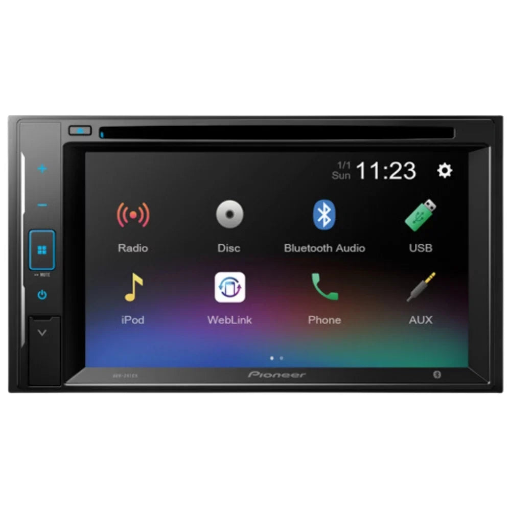 KIT2332 Bundle with Pioneer AVH-241EX Car Stereo & Installation Kit - For 2007 Chevrolet Silverado Classic / Bluetooth Touchscreen, Backup Camera, Double Din Mounting Kit (5Item)