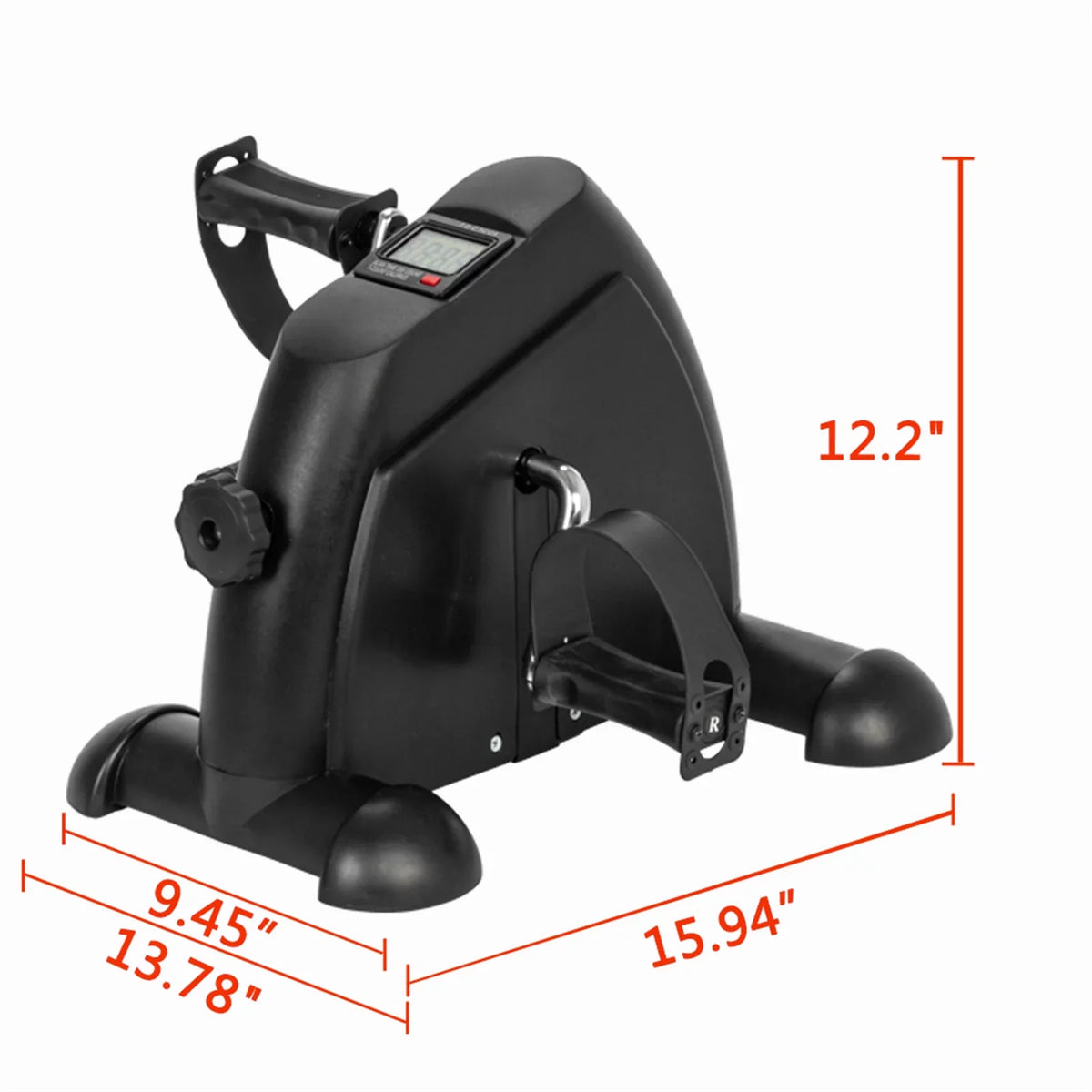 Home Use Hands and Feet Trainer Mini Exercise Two-wheeler Black
