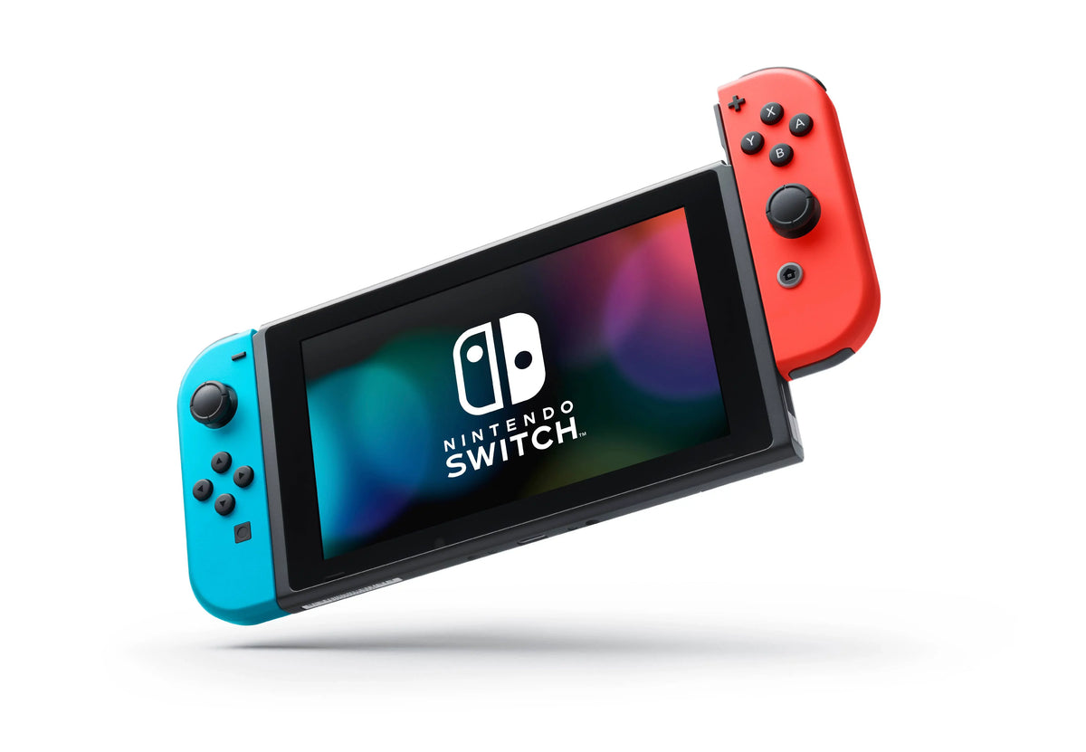 Nintendo Switch Gaming Console with Neon Blue and Neon Red Joy-Con