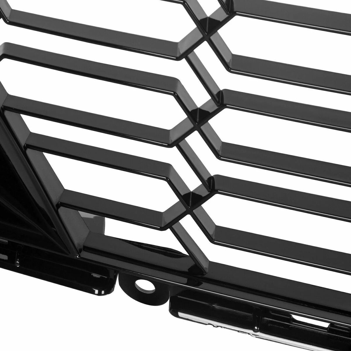 Kojem Front Lower Grille for 2014-2019 Chevrolet Corvette C7 All Models Z06 Style Bumper Cover Painted Glossy Black Plastic (W/O Front Camera Bracket)
