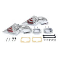 Krator Chrome Dual Spike Air Intake Cleaner - Plus Filter Compatible with 2006 Suzuki Boulevard M109