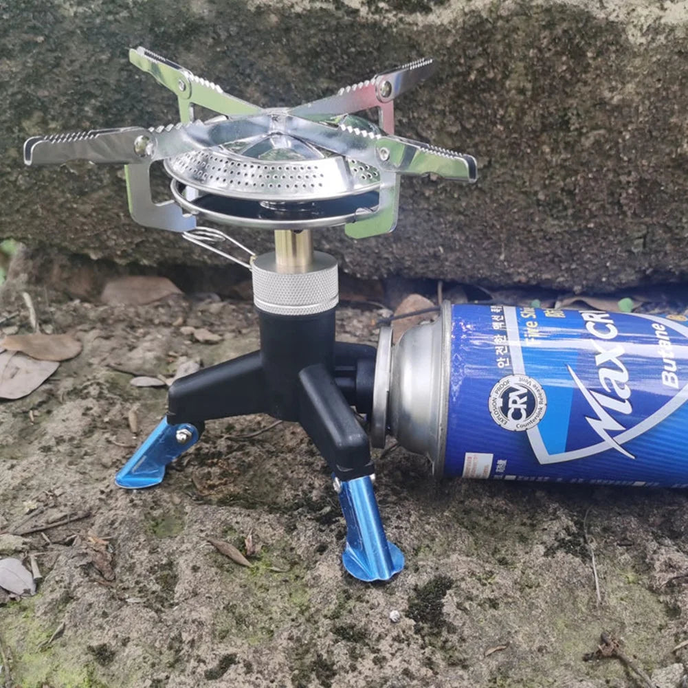 Mini Propane Gas Stove Burner Camping Cooking Foldable Hiking Picnic Accessories