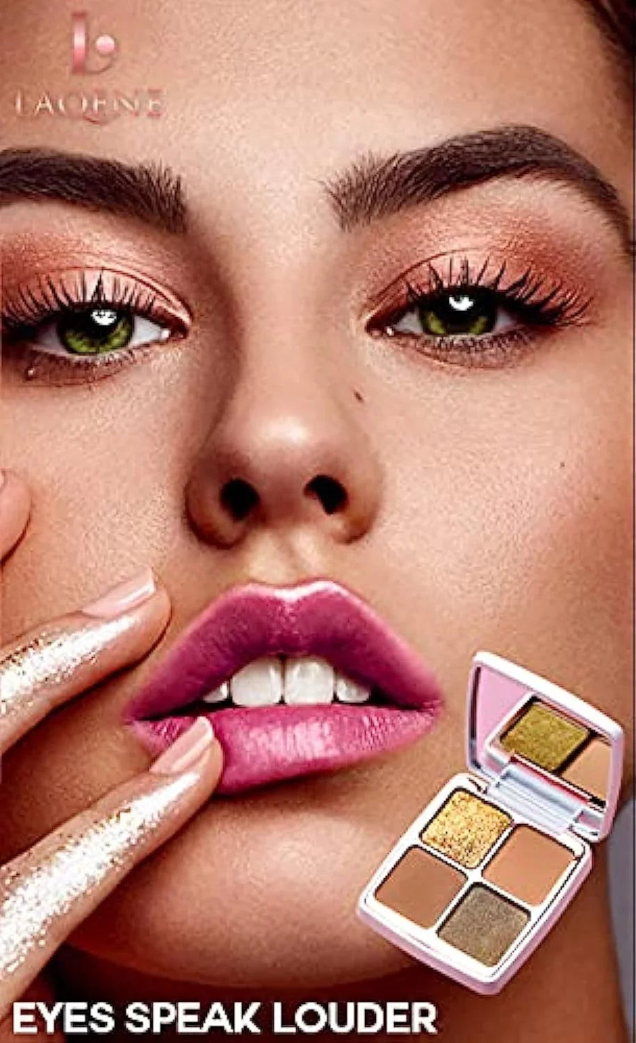 LAQENE Luxury Line: Eyeshadow - Moroccan Red City - Unforgettable Eyes. You look so beautiful. Ultra-Creamy Prismatic Color - Mysterious, Inviting, Must-Have. Rich Three-Dimensional Impressi