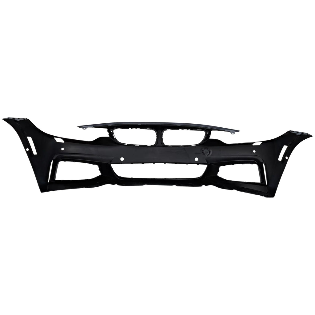 Front BUMPER COVER Compatible For BMW 4-SERIES 2014-2018 Primed with M Sport Line with HLW PDC Sensor Holes/Cam Conv/Coupe/HB- CAPA