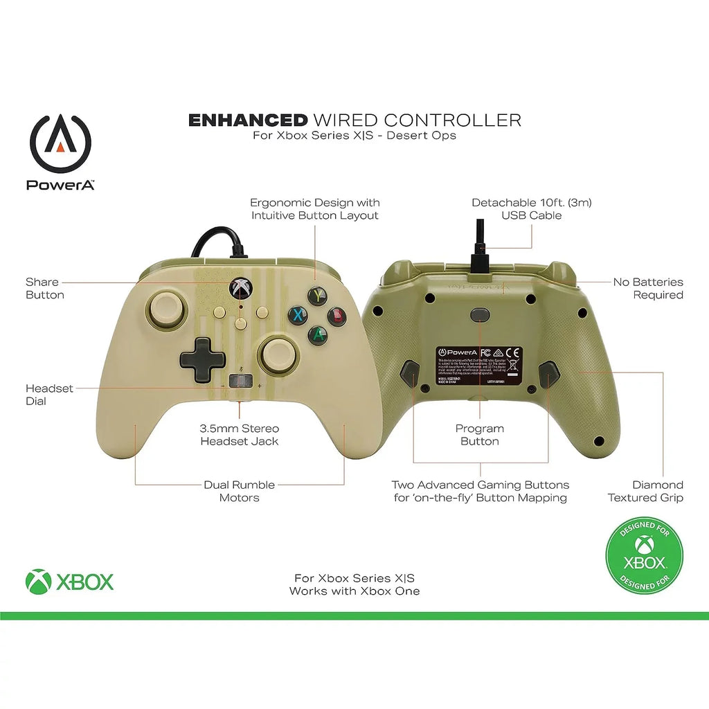 Microsoft Xbox Series X 1TB SSD Bundle with Enhanced Wired Controller (Desert Ops)