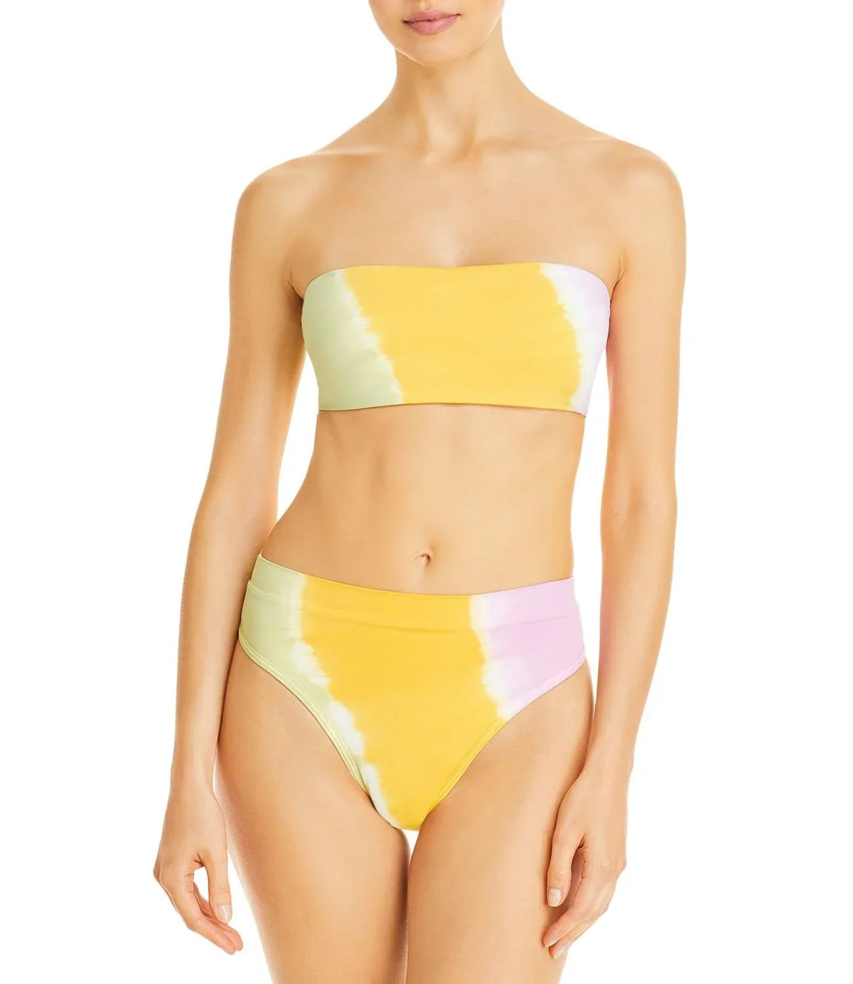 L Space Womens Tie-Die Strappy Bikini Swim Top