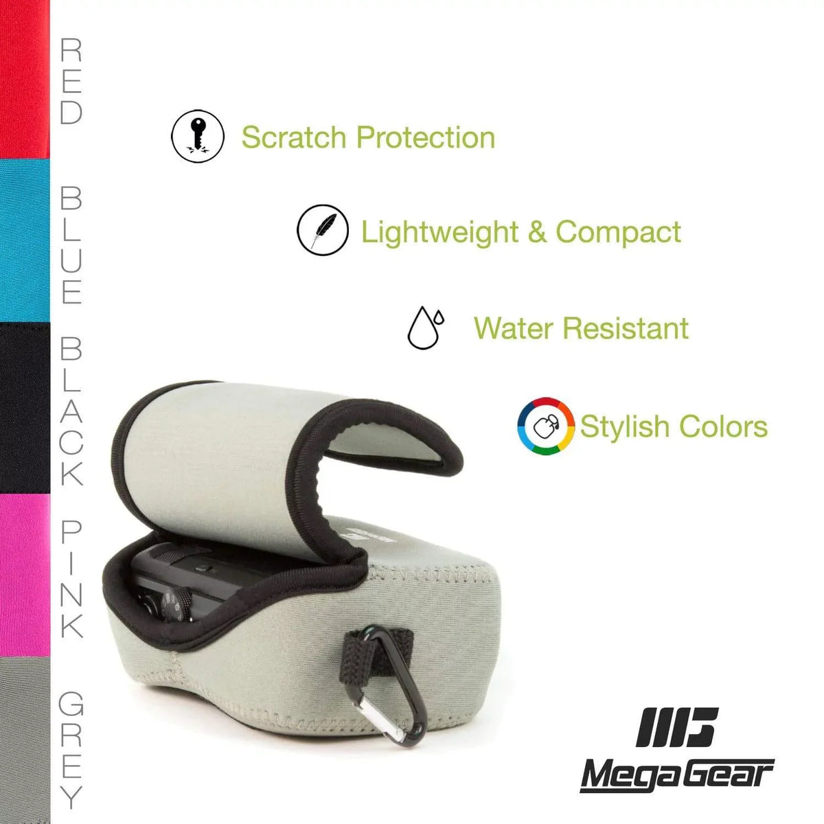 MegaGear Sony Cyber-shot DSC-RX100 VII, DSC-RX100 VI, DSC-RX100 V, DSC-RX100 IV, DSC-RX100 III, DSC-RX100 II Neoprene Camera Case