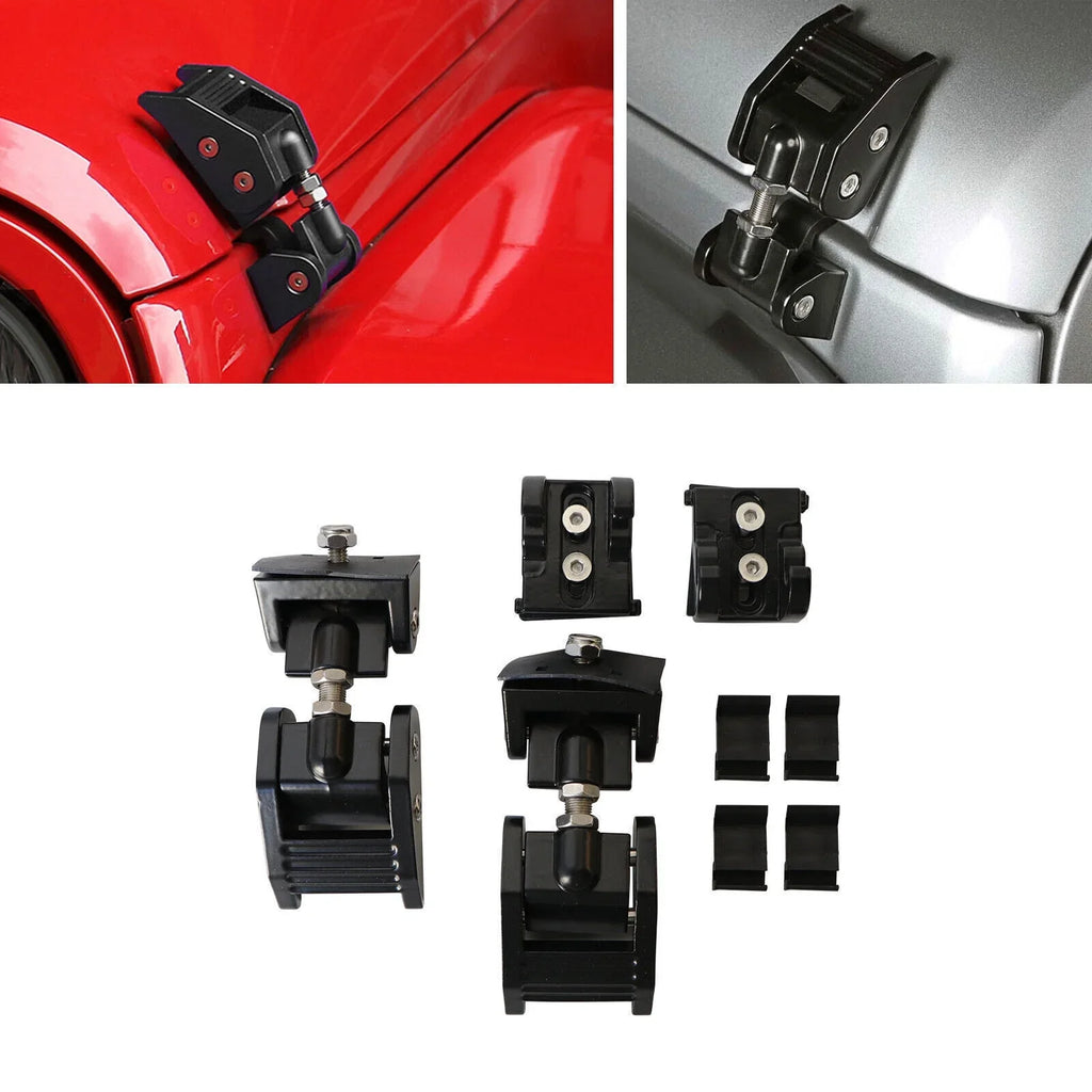 JahyElec Durable Black Hood Latch Lock Catch for Jeep Wrangler JK 07-18 - Secure Your Off-Road Adventures