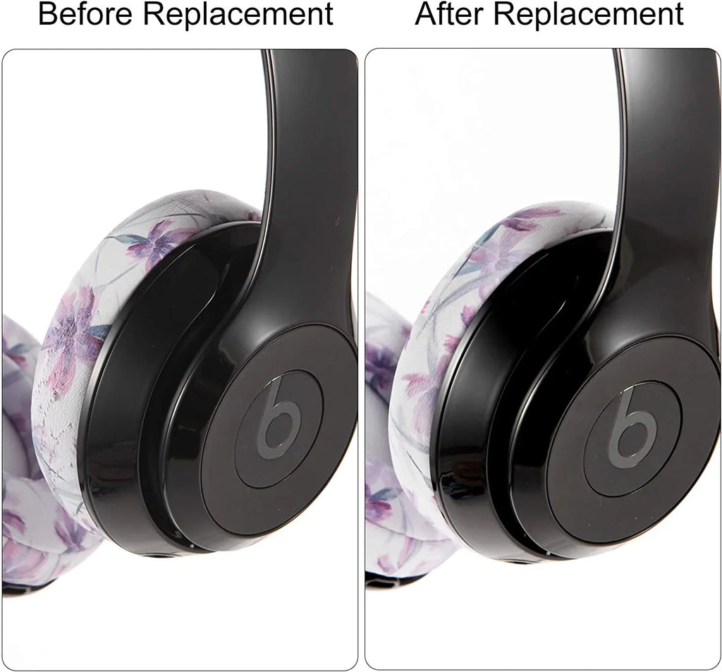 Ear Pads,Replacement earpads with Noise Isolation Memory Foam Ear Cushions Compatible with Beats Solo 2 & 3