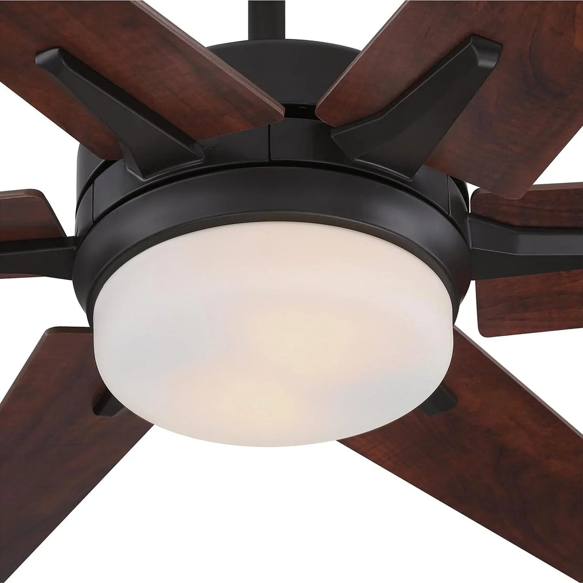 GOURE Lighting 74002B00 Transitional Cayuga, Smart WiFi Ceiling Fan Compatible with Amazon Alexa and Google Home with LED Light, Remote Control, 60 Inch, Black-Bronze Finish, Frosted Opal Glass