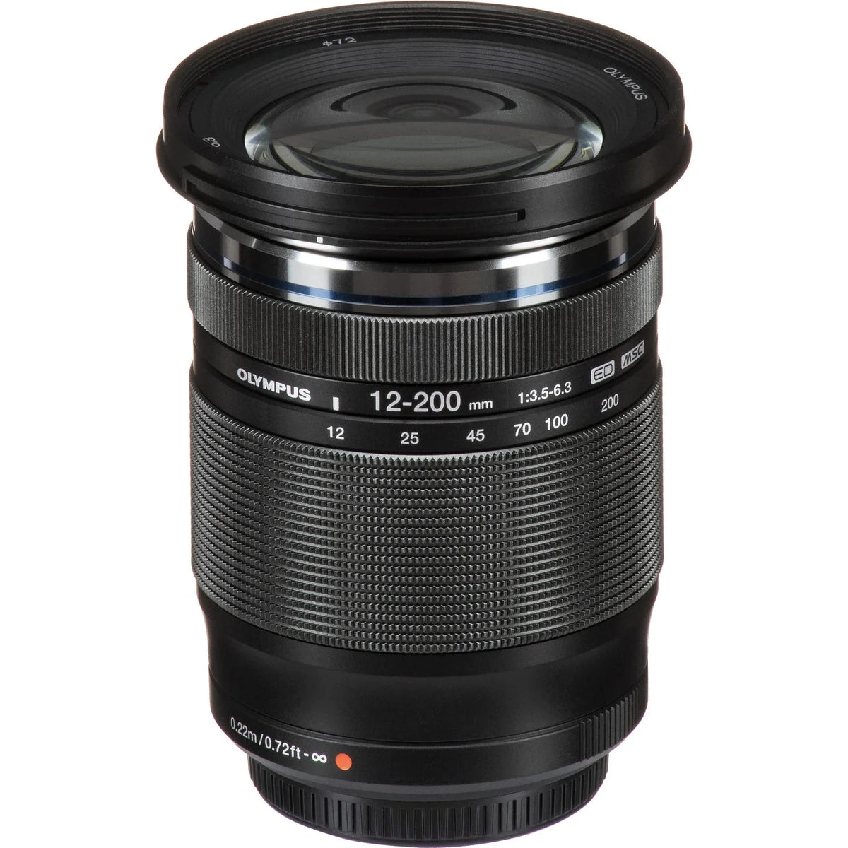 Olympus M.Zuiko Digital ED 12-200mm f/3.5-6.3 Lens - 3 Lens Kit + Tripod + Backpack - 64GB Accessory Bundle