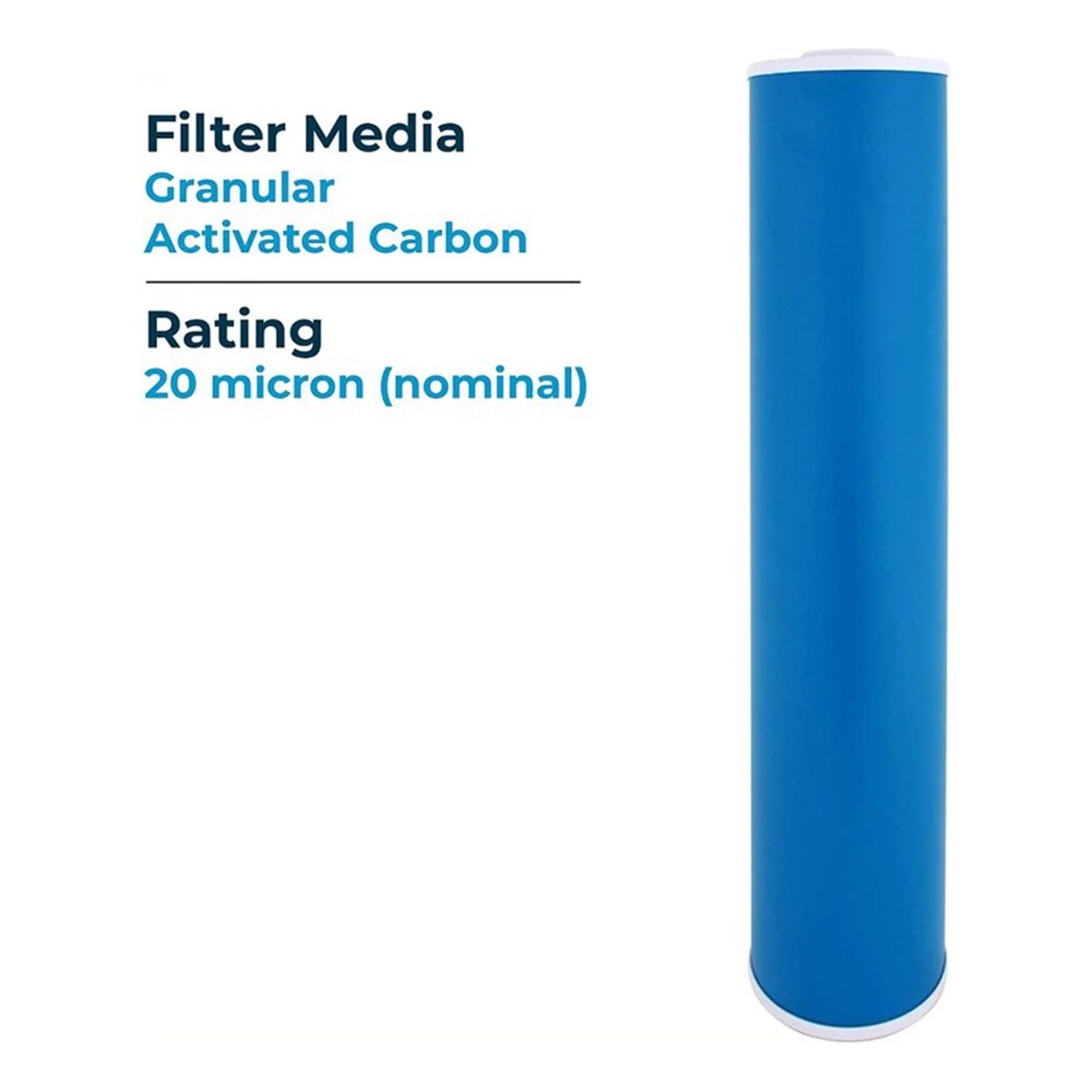 SpiroPure 20 Micron Granular Activated Carbon Water Filter, 4 Pack