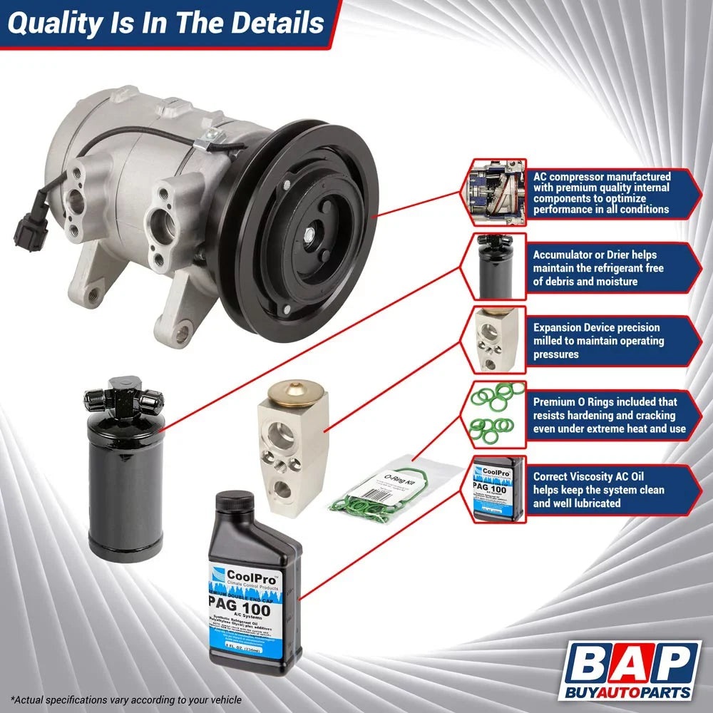 For Ford Escape Mazda Tribute Mercury Mariner 4-Cyl AC Compressor & A/C Kit - Buyautoparts