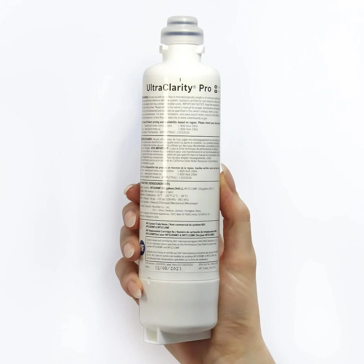 Bosch UltraClarity Pro Water Filter, BORPLFTR50,BORPLFTR55, RA450022, REPLFLTR55 Replacement/Compatible Pack of 4