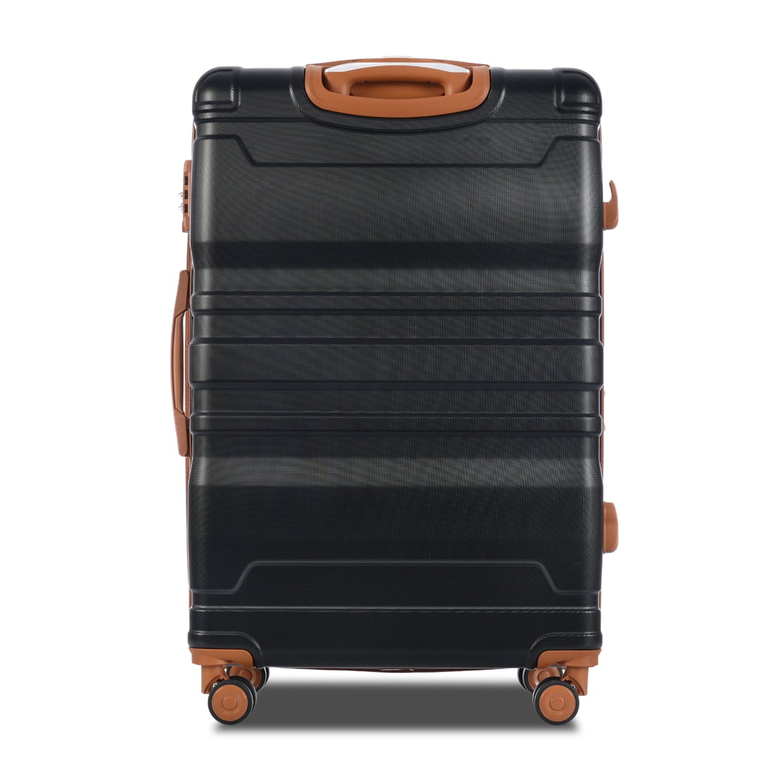 Yone jx je Luggage 3 Pcs Suitcase Set, ABS Hardside Suit case with Spinner Tires Lightweight TSA Lock, 20/24/28 Inch,Black