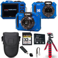 Kodak PIXPRO WPZ2 Digital Camera (Blue) + Spider Tripod + Case - 32GB Kit